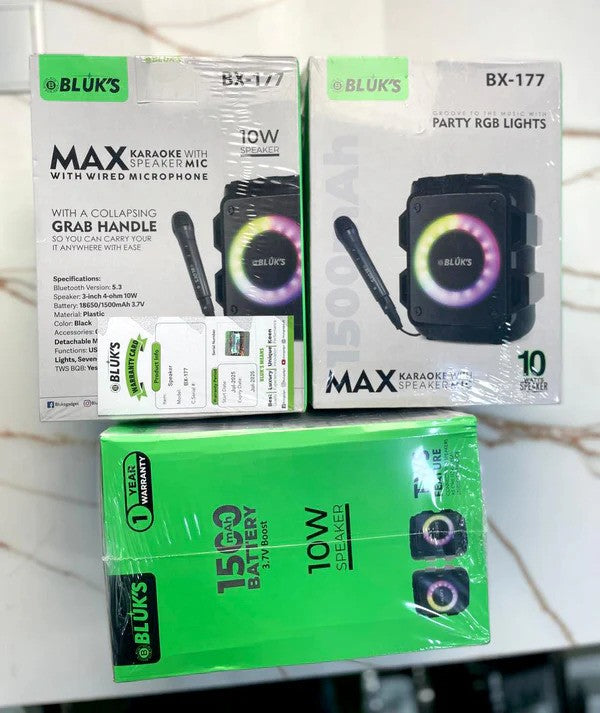 BX-177 Max Karaoke Wireless Bluetooth Speaker with Mic