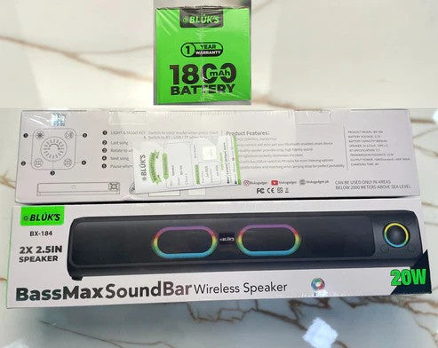 BX-184 BassMax SoundBar Wireless Speaker