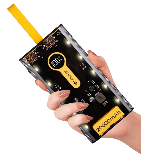 Transparent Power Bank 20000 MAH - Portable Fast Charging - Super Fast Charger For iPhone - Samsung Xiomi and for all Devices