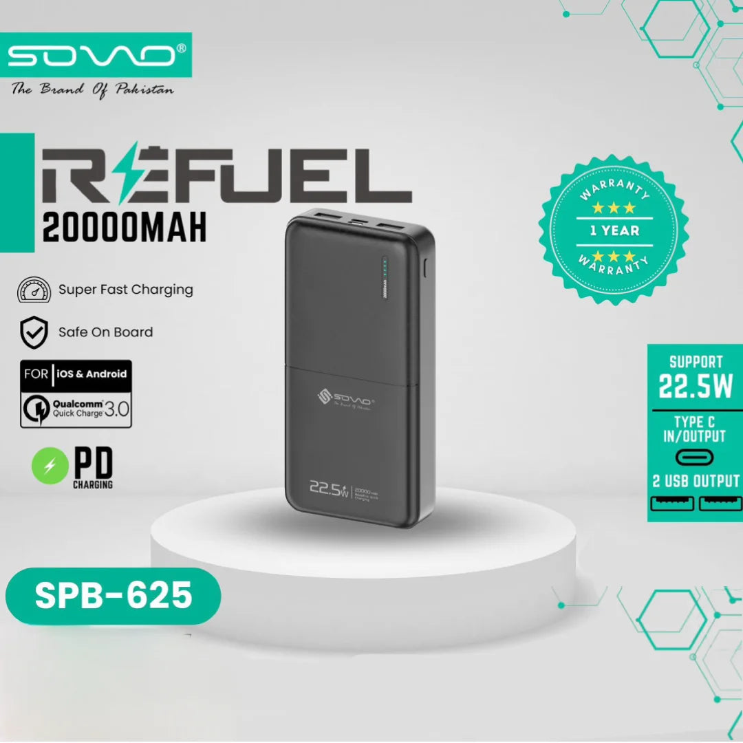 SOVO SBP-625 20000 mAh Power Bank –