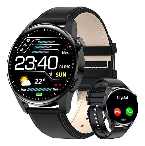 Kalobee SK30 Round Dial Smartwatch With 3 Straps & AMOLED Display