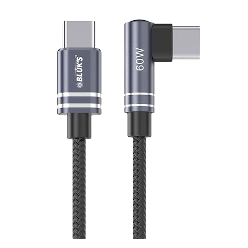 65W GaN Fast Charger 3-Port PD Adapter with Type-C Cable Quick Charge 3.0 USB-C Charger for Laptop Mobile & Tablet