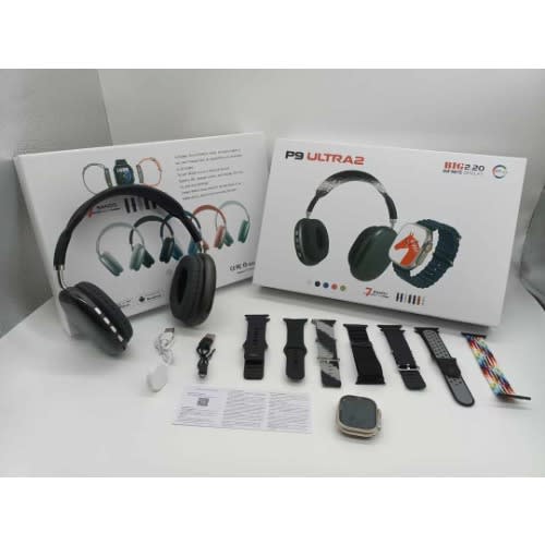 P9 ULTRA 2 SMART WATCH COMBO WITH HEADPHONES