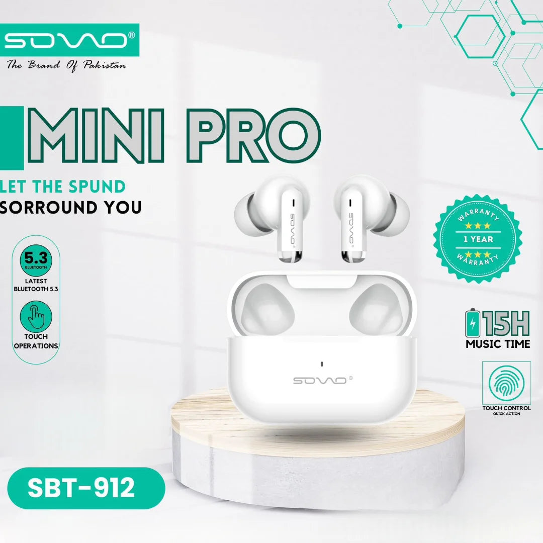 SOVO Mini Pro Airpods – TWS Wireless Earbuds With, High Quality