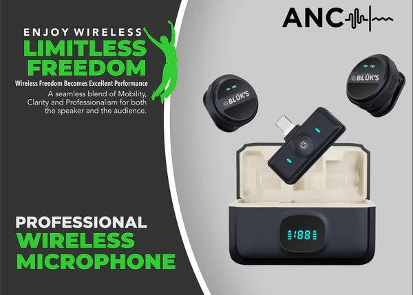 BX-12 Professional Wireless Bluetooth Microphone ANC