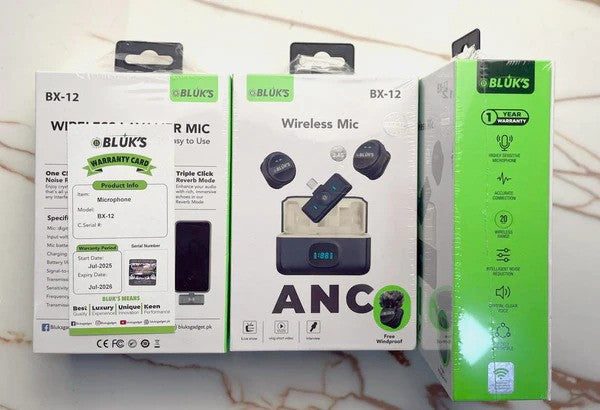 BX-12 Professional Wireless Bluetooth Microphone ANC