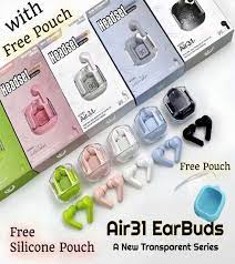 Air31 Earbuds Wireless Transparent Bluetooth 5.3 Air 31 Ear buds Wireless Headset